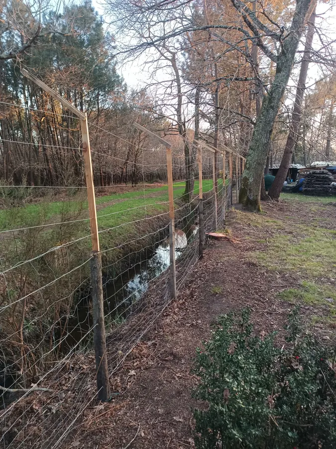 Clôture de jardin installée, protection contre biches et cerfs, Médoc
